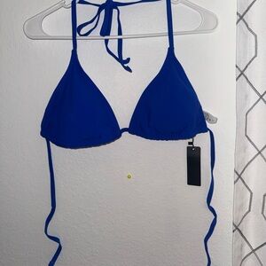 Royal Blue Triangle Bikini Top